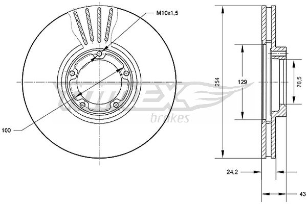 Brzdový kotúč TOMEX Brakes